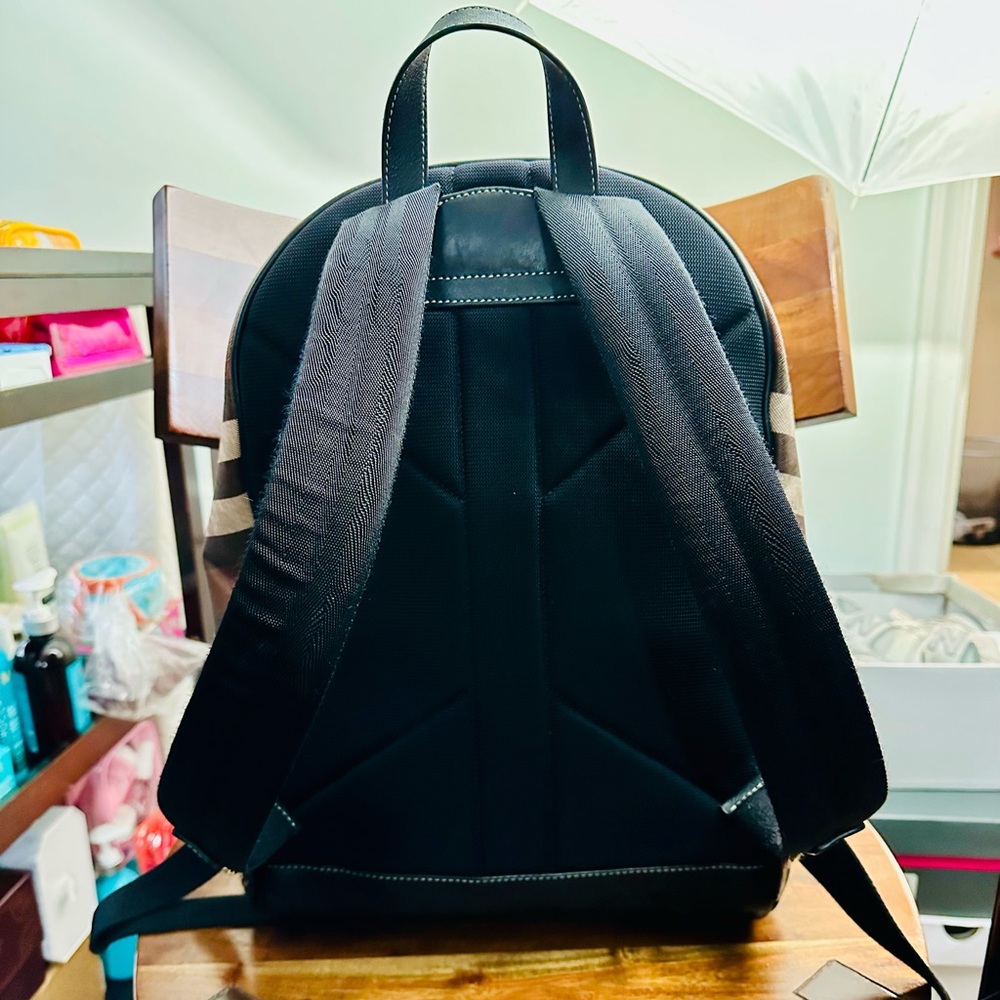 Burberry Brown Checkered Backpack - image 9